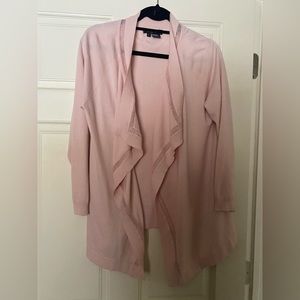 Etcetera large pink open drape front cardigan